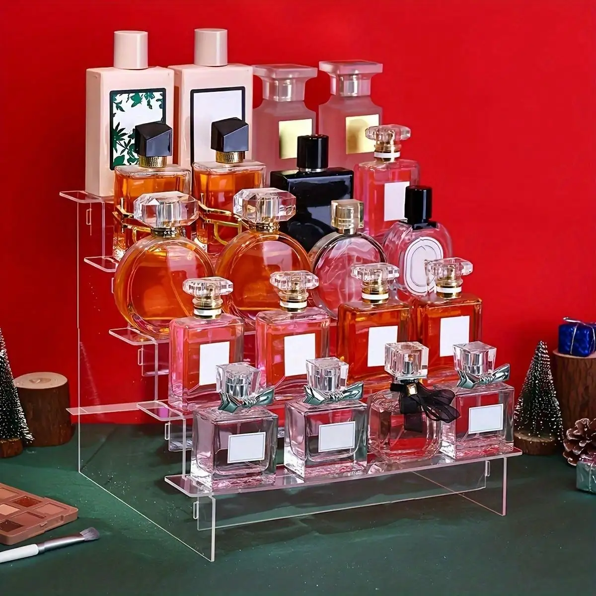 Display Risers Set - 파티용 아크릴 디스플레이 라이저, 향수 정리함