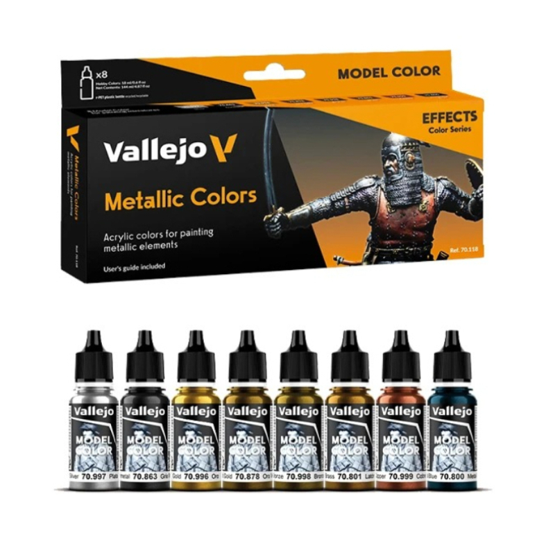Tamiya Model Paint Set - Vallejo 70118 금속 색상 환경 친화적인