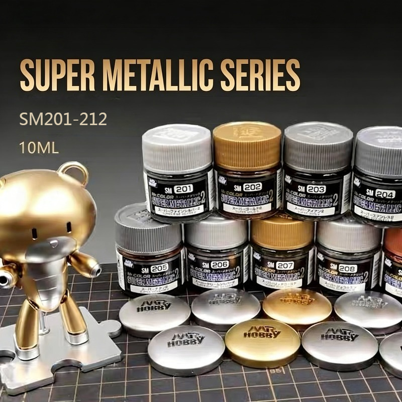 Tamiya Model Paint Set - 10ML 슈퍼 전기도금 효과 메탈릭 오일
