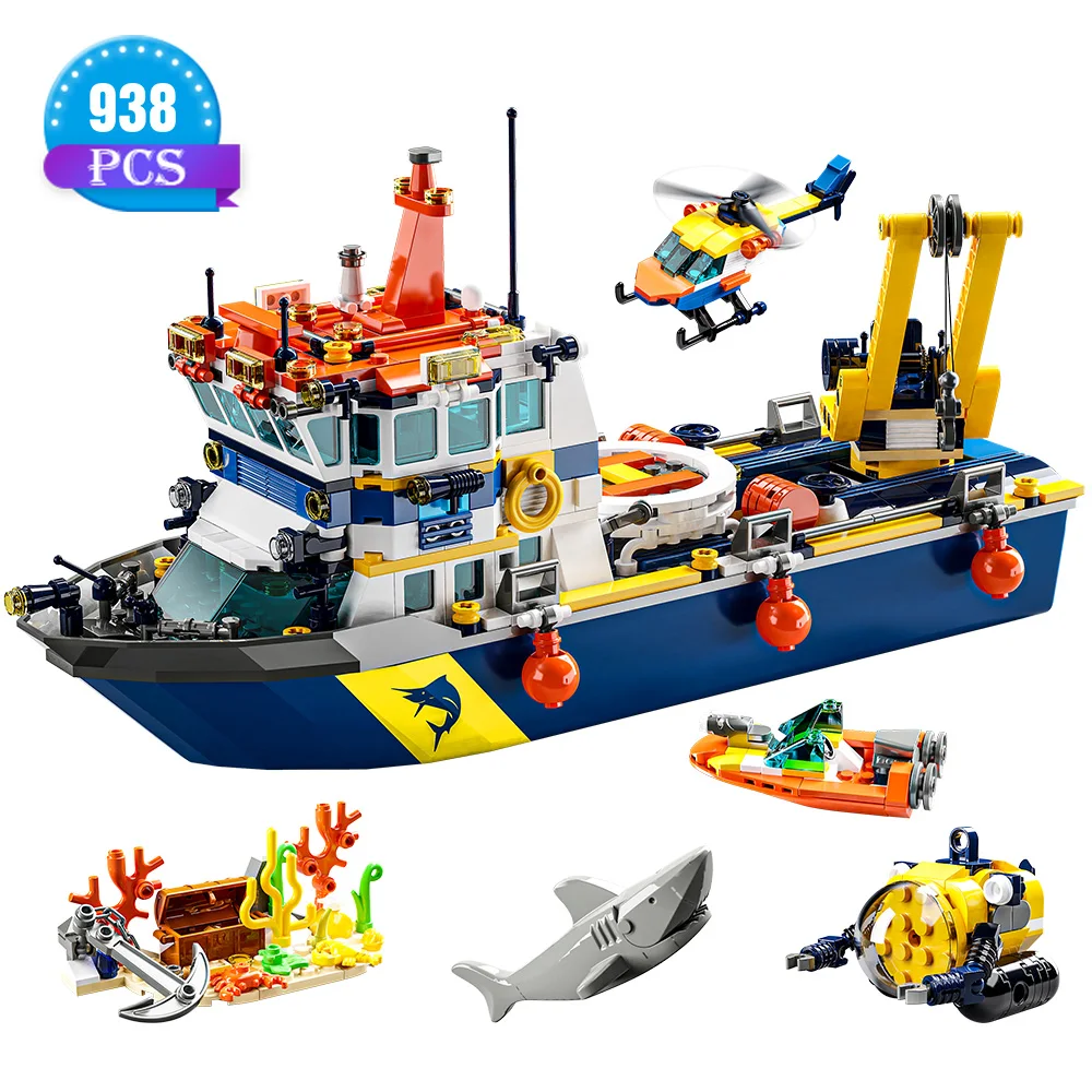 Lego Set Creator - 시티 오션 익스플로러 선박 조립 세트,
