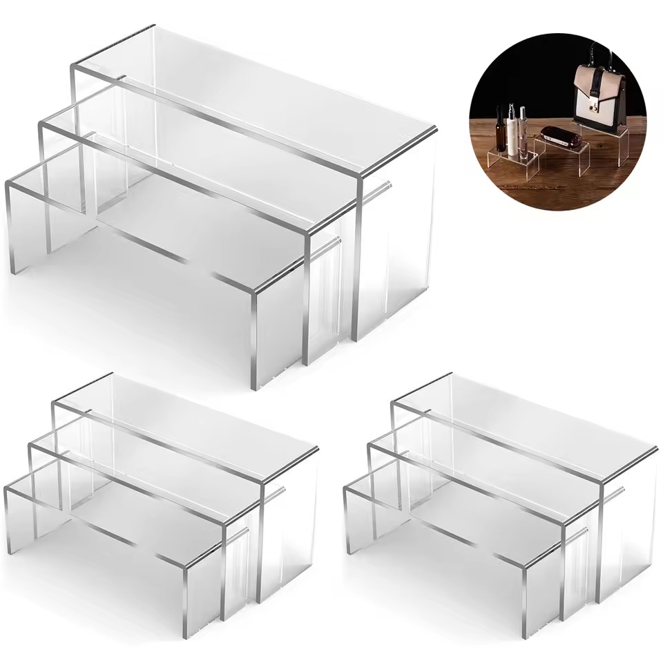 3/6/9/12Pc 투명 아크릴 디스플레이 스탠드 화장 - Display Risers Set 리뷰 및 가격