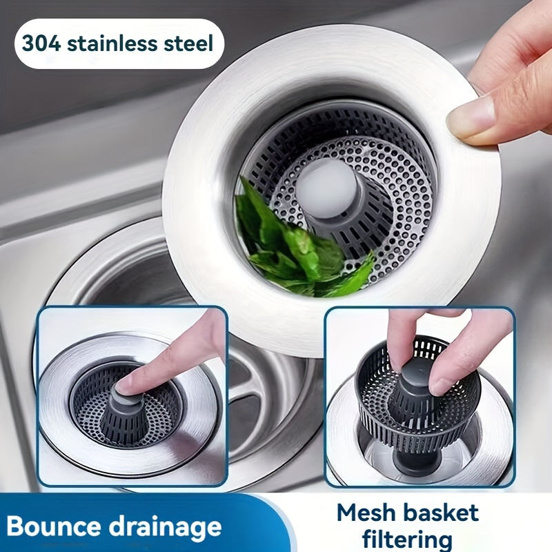 3 in 1 주방 싱크대 배수구 거름망 및 스토퍼 콤보 - Pop Display Shelf 리뷰 및 가격