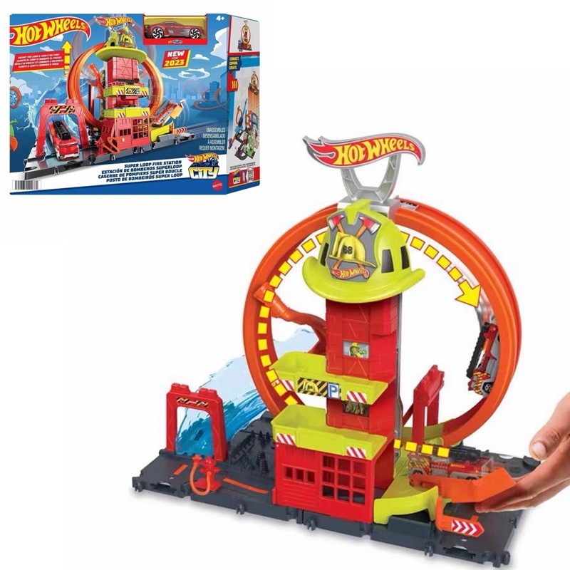 정품 핫휠 HKX41 시티 슈퍼 루프 소방서 트랙 산악 - Hot Wheels Car Track Sets 리뷰 및 가격