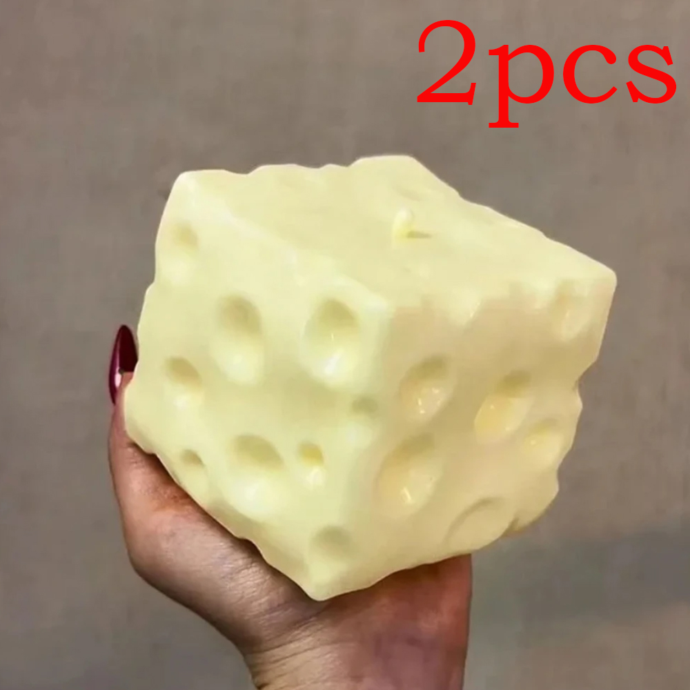 ◑ 점보 치즈 큐브 스트레스 볼 큰 치즈 모양 스퀴즈  - Fidget Cube Original 리뷰 및 가격