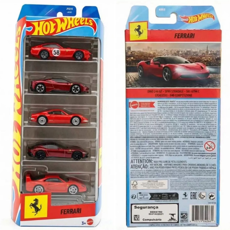 2026 5종 핫휠 페라리 세트 SF90 F40 소형  - Hot Wheels Car Track Sets 리뷰 및 가격